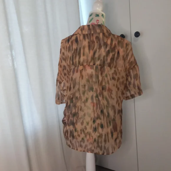 Wish the Label retro silk sheer blouse (10) - Picture 3 of 4